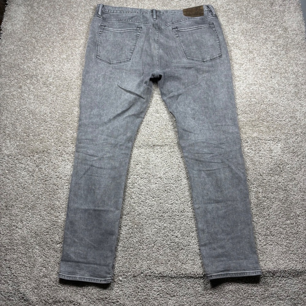 Todd Snyder Mens Slim Fit Stretch 5-Pocket Jeans Gray Faded Denim 36x32